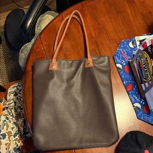 Brown Leather Tote Bag